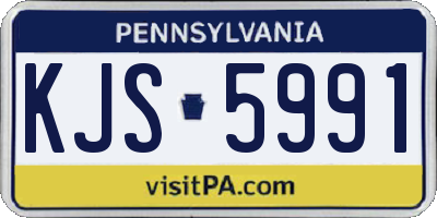 PA license plate KJS5991
