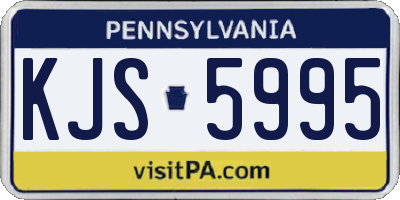 PA license plate KJS5995