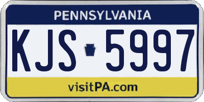 PA license plate KJS5997