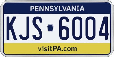 PA license plate KJS6004