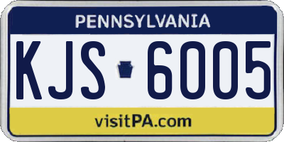 PA license plate KJS6005