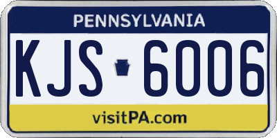 PA license plate KJS6006