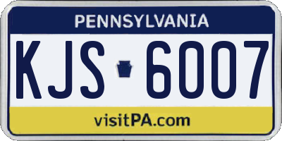 PA license plate KJS6007