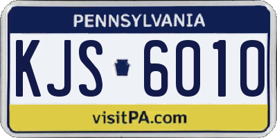 PA license plate KJS6010