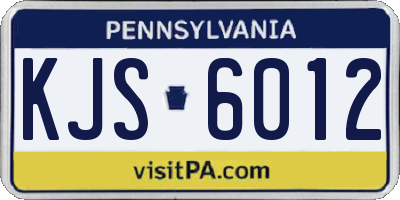 PA license plate KJS6012