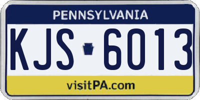 PA license plate KJS6013