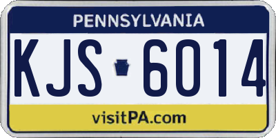 PA license plate KJS6014