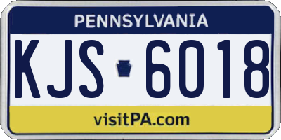 PA license plate KJS6018