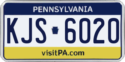 PA license plate KJS6020