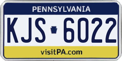 PA license plate KJS6022