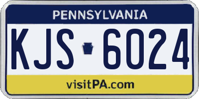 PA license plate KJS6024