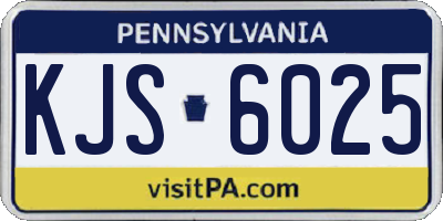 PA license plate KJS6025