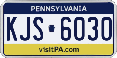 PA license plate KJS6030