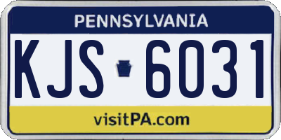 PA license plate KJS6031