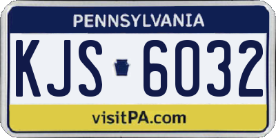 PA license plate KJS6032