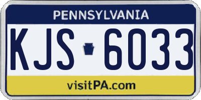 PA license plate KJS6033