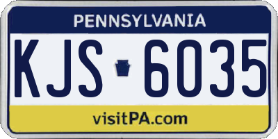 PA license plate KJS6035