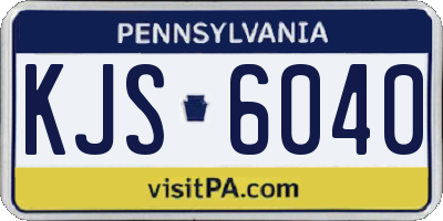 PA license plate KJS6040