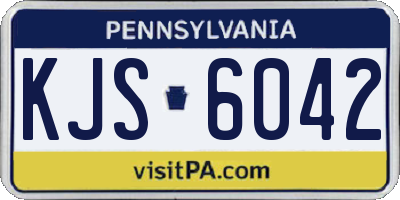 PA license plate KJS6042