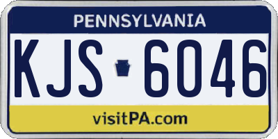 PA license plate KJS6046