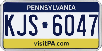 PA license plate KJS6047