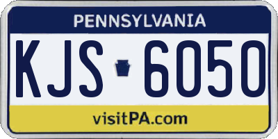 PA license plate KJS6050