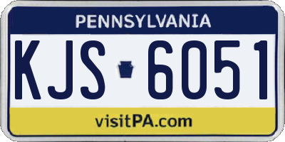 PA license plate KJS6051