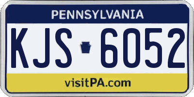 PA license plate KJS6052