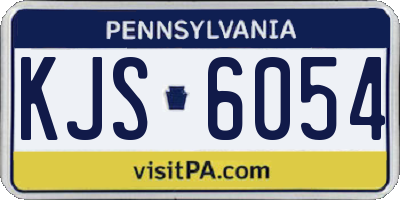 PA license plate KJS6054