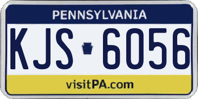 PA license plate KJS6056