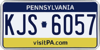 PA license plate KJS6057