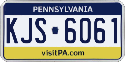 PA license plate KJS6061