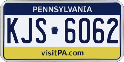 PA license plate KJS6062