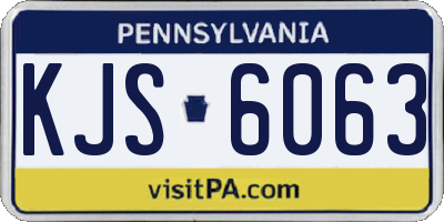 PA license plate KJS6063