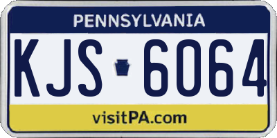 PA license plate KJS6064