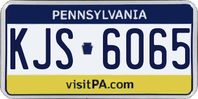PA license plate KJS6065
