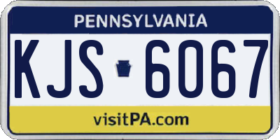 PA license plate KJS6067