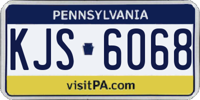 PA license plate KJS6068