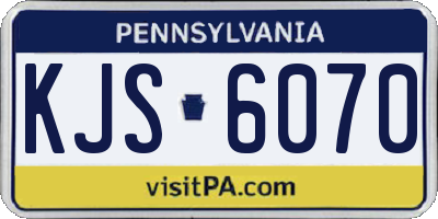 PA license plate KJS6070
