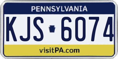PA license plate KJS6074