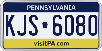 PA license plate KJS6080