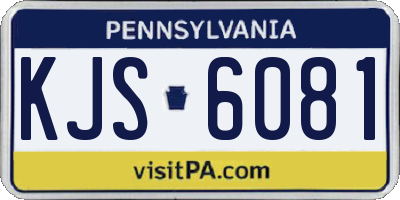 PA license plate KJS6081
