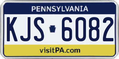 PA license plate KJS6082