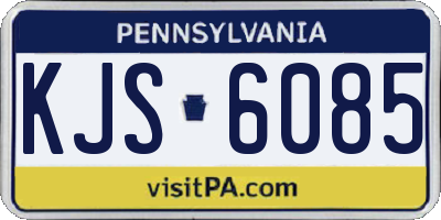 PA license plate KJS6085
