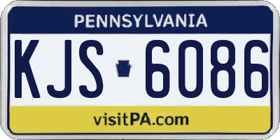 PA license plate KJS6086