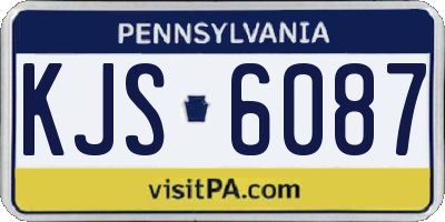 PA license plate KJS6087