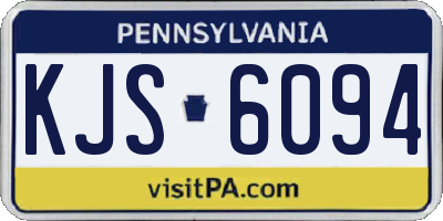 PA license plate KJS6094