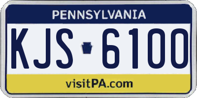 PA license plate KJS6100