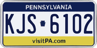 PA license plate KJS6102