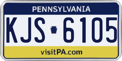 PA license plate KJS6105
